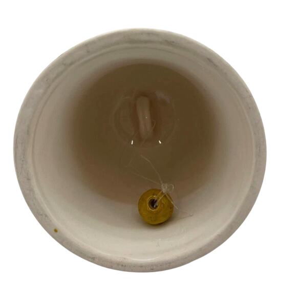 Vintage Porcelain Bell Hand Painted Butterfly Design Home Decor Accent 4.25" - Picture 3 of 13